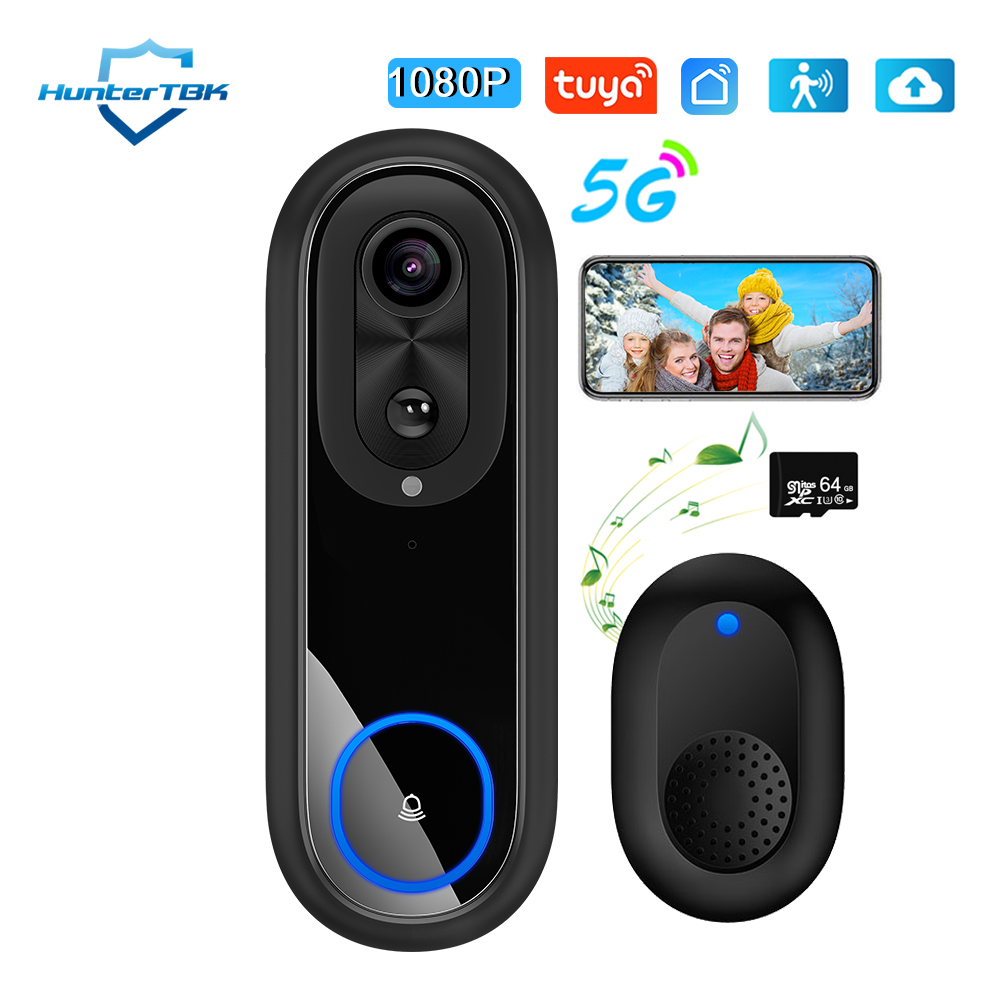 Smart Doorbell Wired - 5G 2.4G WiFi Video Doorbell 1080P