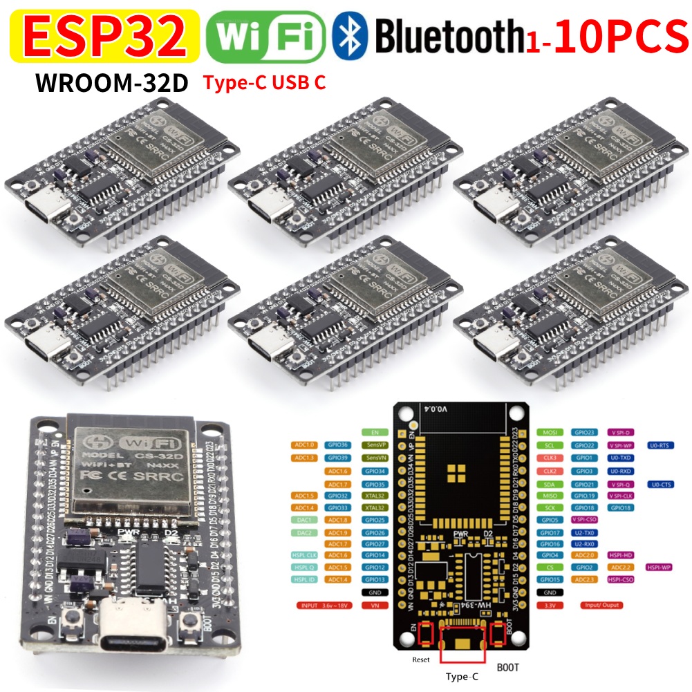 Home Automation Industry - Development Board Module WiFi+Bluetooth-compatible ESP32 WROOM-32D