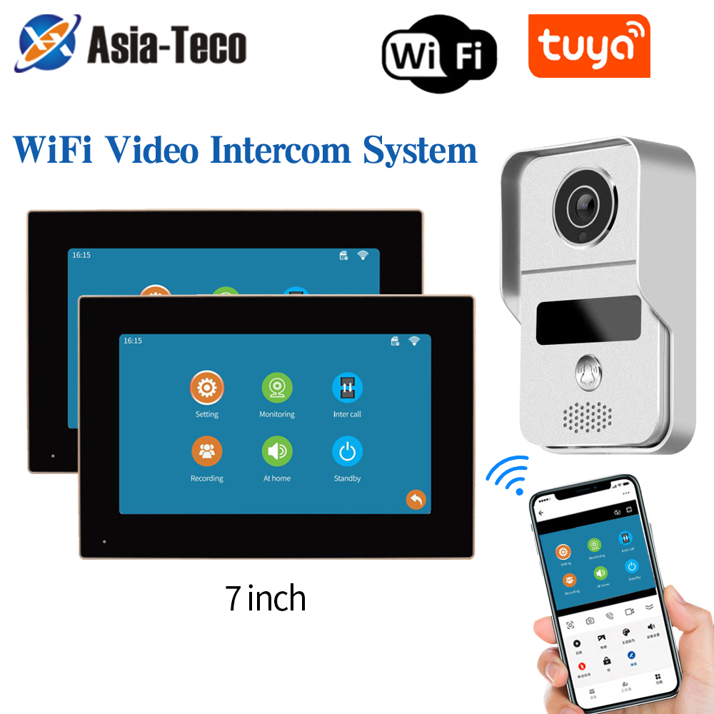 Smart Doorbell Wired - 1080P 7 Inch WiFi Video Intercom