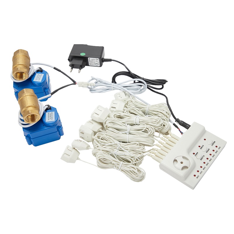 Water Leak Detector Wired - HIDAKA WLD-806(DN20*2pcs)US EU Adaptor Wire House