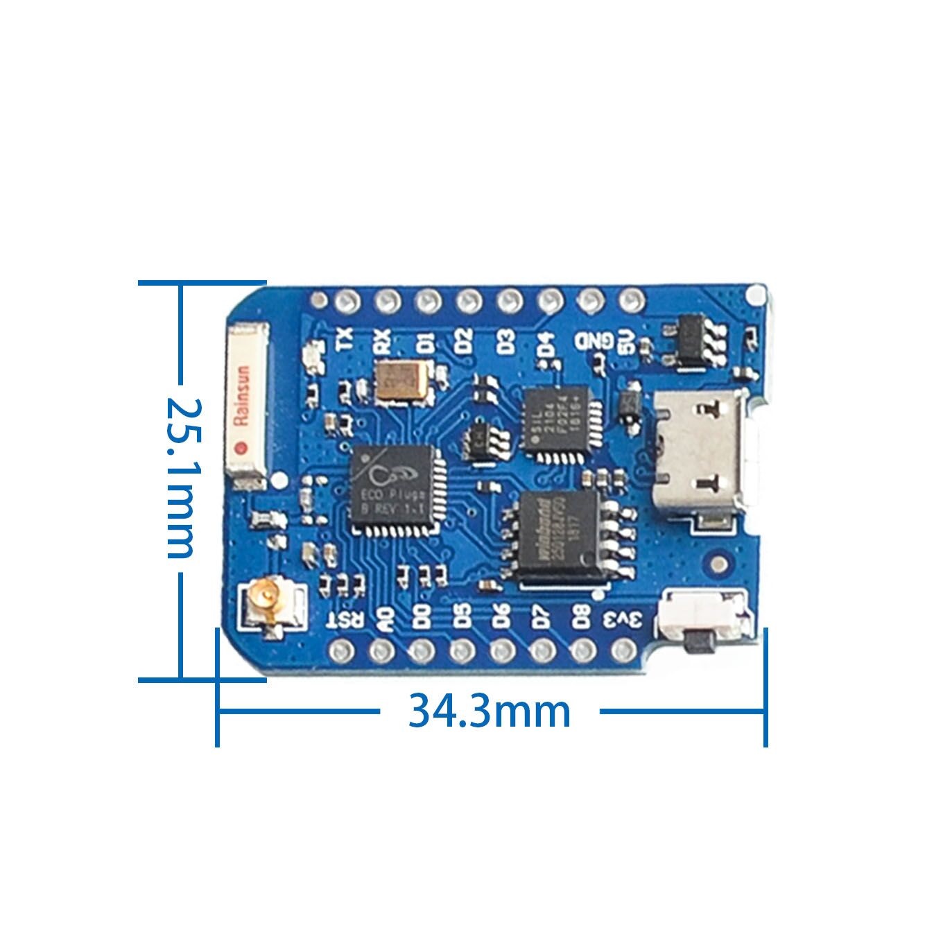 WEMOS D1 Mini Pro 4M 16M Bytes - Esp8266 Nodemcu Board recension och pris