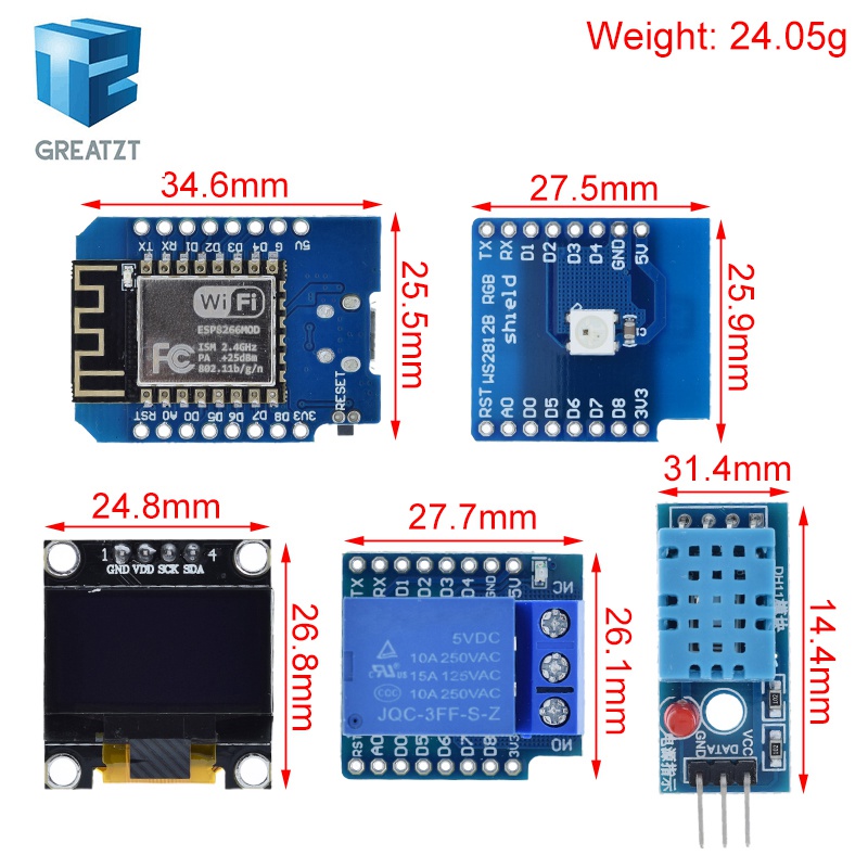 WeMos D1 Mini ESP8266 ESP-12F  - Esp8266 Nodemcu Board recension och pris