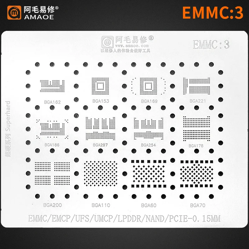 0.15mm Amaoe Reballing Stencil - Tasmota Flash Tool recension och pris