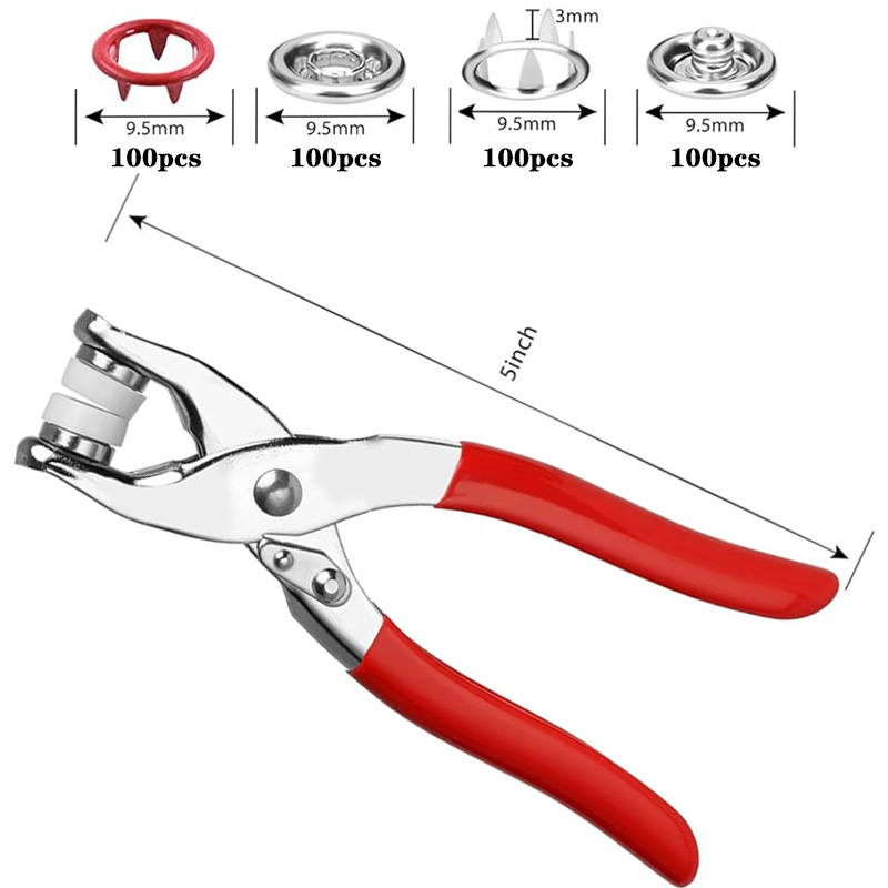 100 Sets Snap Pliers Automatic - Home Automation Diy recension och pris