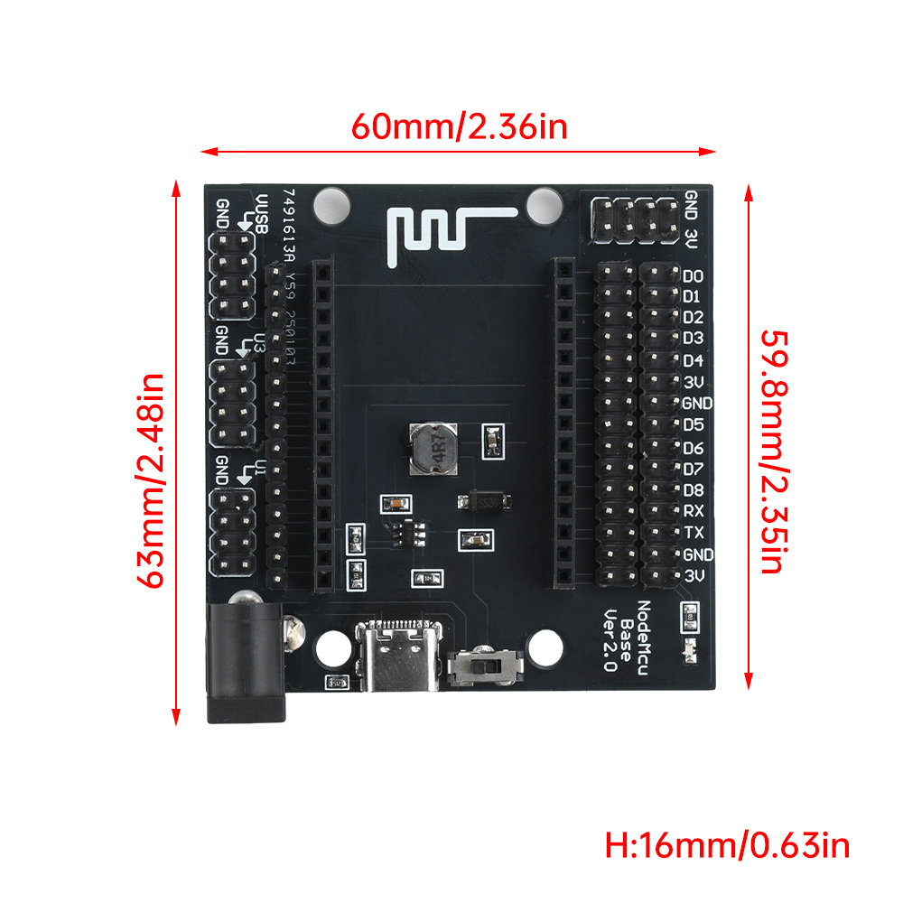 NodeMcu Base ESP8266 Testing D - Esp8266 Nodemcu Board recension och pris