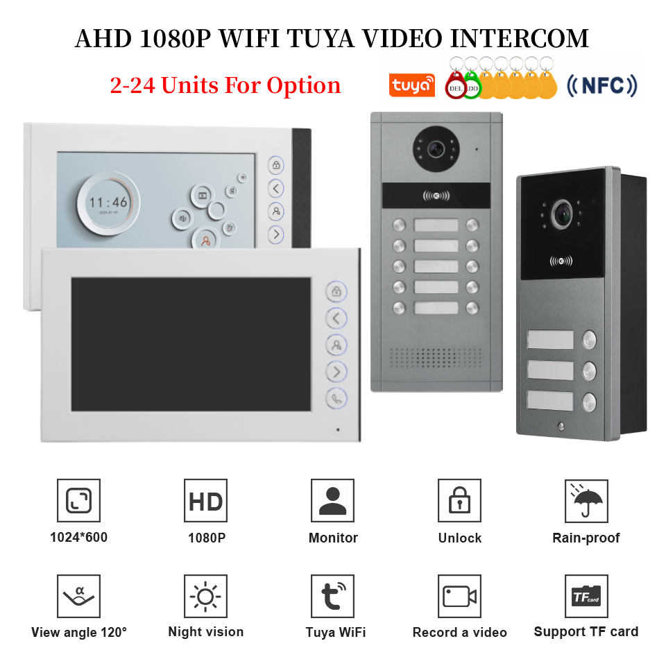 2-24 Units Tuya Smart Video Do - Smart Doorbell Wired recension och pris