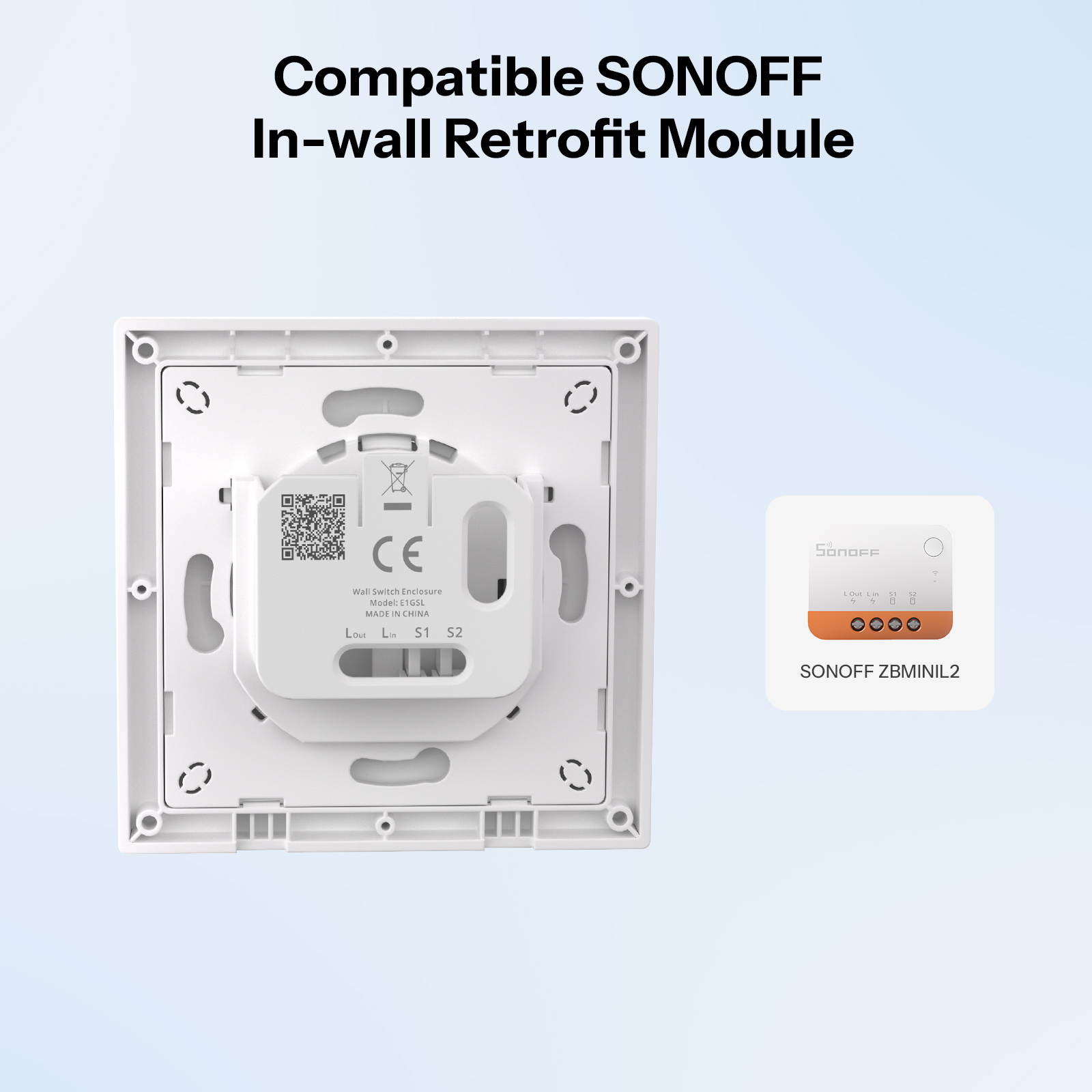 SONOFF E1GSL Wall Switch Enclo - Sonoff Basic Switch recension och pris