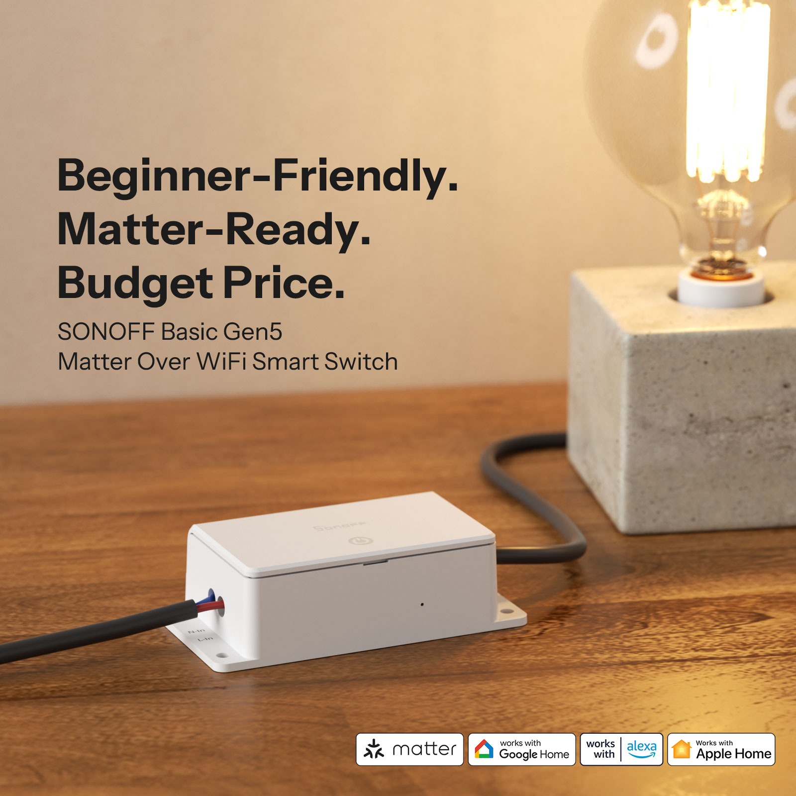SONOFF BASIC-1GS Gen5 Matter W - Sonoff Basic Switch recension och pris