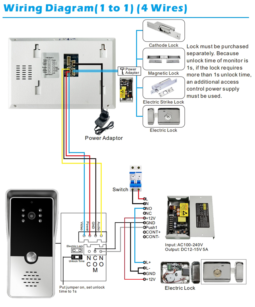 7inch Color Wired Video Interc - Smart Doorbell Wired recension och pris