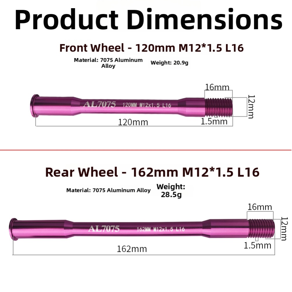 Bicycle Thru Axle AD350 300 50 - Matter Hub Thread recension och pris