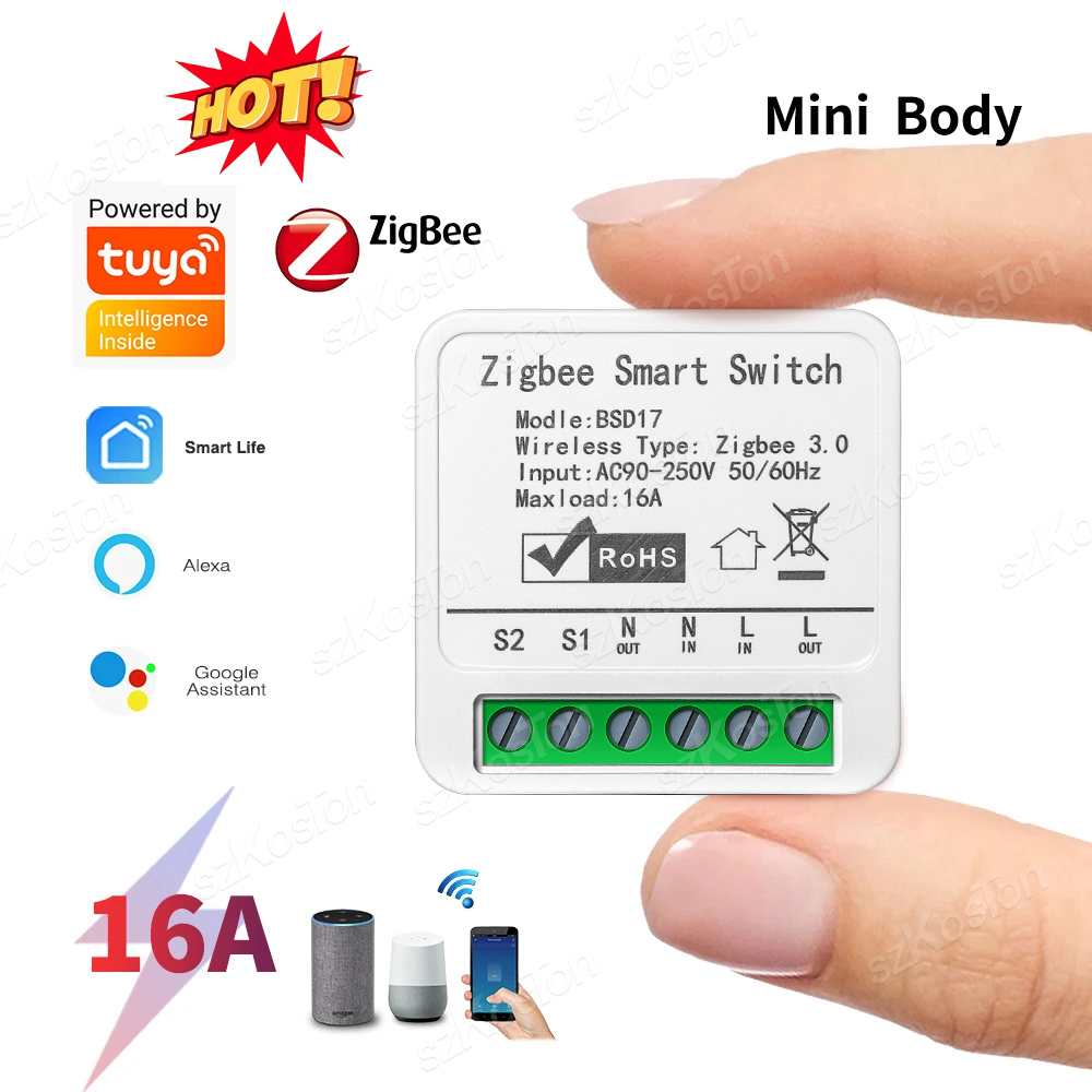 16A Tuya ZigBee Smart Switch M - Diy Home Automation Hub recension och pris